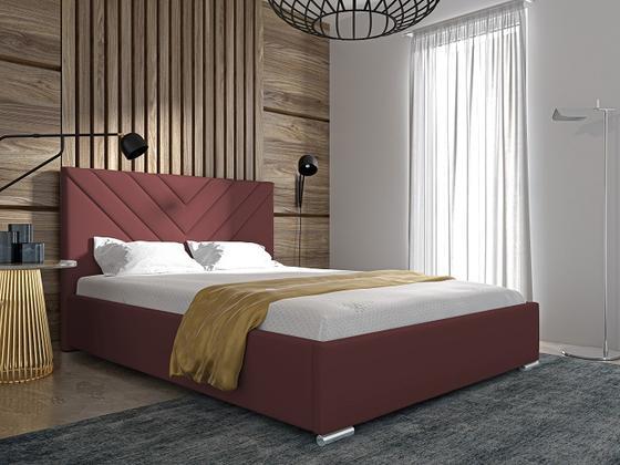 Čalouněná postel Slim 22 s dřevěným roštem  - 4