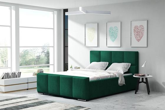 Čalouněná postel Standard 13 s dřevěným roštem  - 4