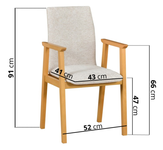 Jídelní set 1+6, stůl Wenus 2S a bukové židle Fotel 1  - 4