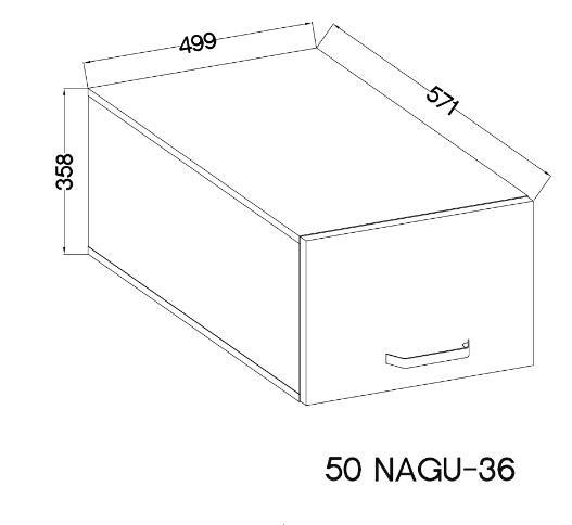 Horní skříňka 50 NAGU-36 1F  OLDSTYLE antracit  - 4