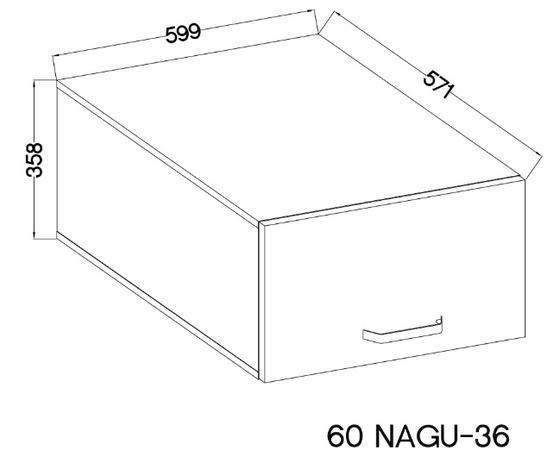 Horní skříňka 60 NAGU-36 1F OLDSTYLE antracit  - 4