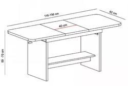 Rozkládací konferenční stolek  Janek Dub Sonoma 116 x 62 cm - 4/4