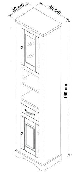 Koupelnová sestava ROMANTIK vysoká skříňka 800 - 4