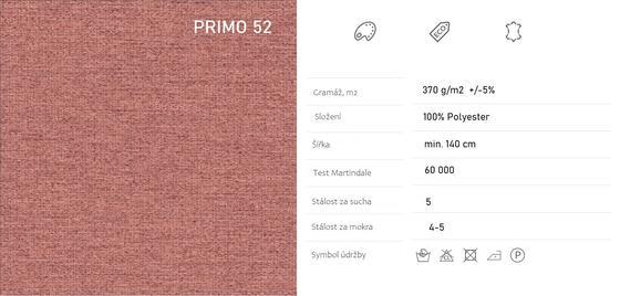 Rohová rozkládací  PRIMO 265 x 265 cm, starorůžové, levý roh  - 4