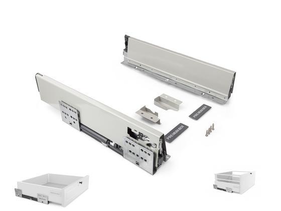 Vysoká skříň na troubu se šuplíky PREMIUM BOX 60 DPS-210 3S 1F STILO bílé/DustGrey MDF.  - 4