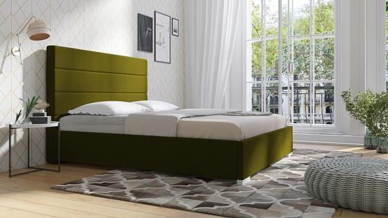 Čalouněná postel Slim 11 s dřevěným roštem  - 5