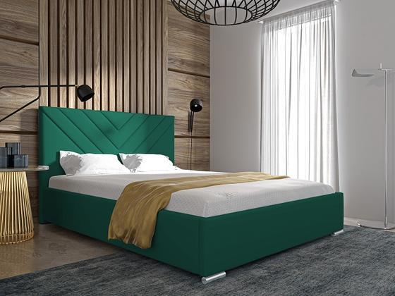 Čalouněná postel Slim 22 s dřevěným roštem  - 5