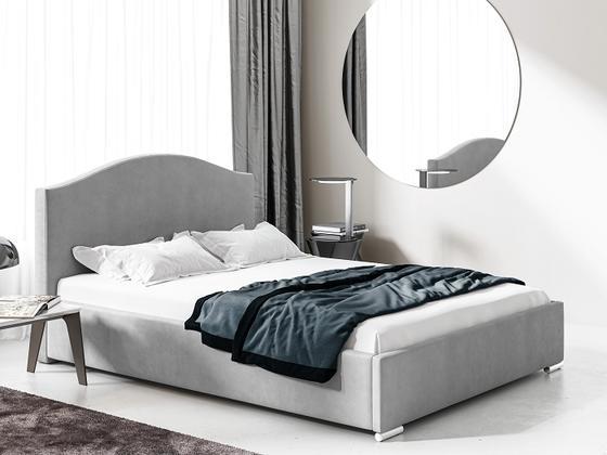 Čalouněná postel Slim 23 s dřevěným roštem  - 5