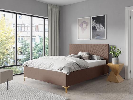 Čalouněná postel Slim 29 s dřevěným roštem  - 5