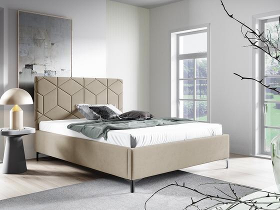 Čalouněná postel Slim 35 s dřevěným roštem  - 5