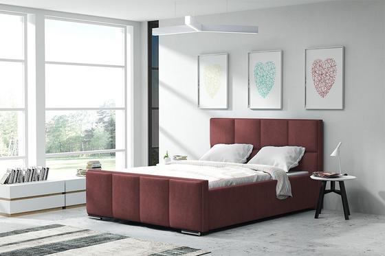 Čalouněná postel Standard 13 s dřevěným roštem  - 5