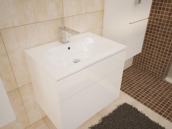 Koupelnová sestava Porto  bílý lesk / bílá matná skladem  - 5