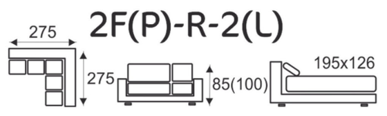 Sedací souprava EXCELENT 2F(P)-R-2(L) - vzorník sk. III - 5