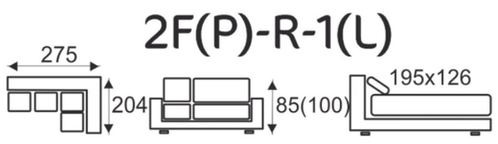 Sedací souprava EXCELENT 2F(P)-R-1(L) - vzorník sk. III - 5