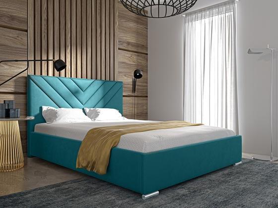 Čalouněná postel Slim 22 s dřevěným roštem  - 6