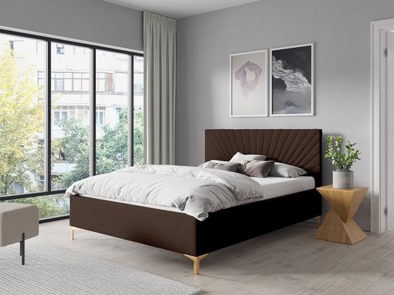 Čalouněná postel Slim 29 s dřevěným roštem  - 6