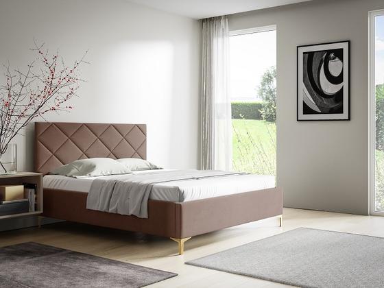 Čalouněná postel Slim 33 s dřevěným roštem  - 6