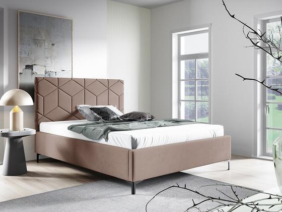 Čalouněná postel Slim 35 s dřevěným roštem  - 6