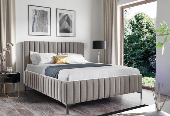 Čalouněná postel Slim 24 s dřevěným roštem  - 6
