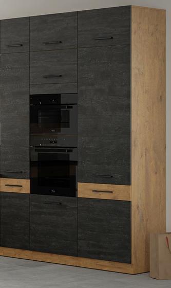Kuchyňská linka VIGO dark wood/dub lancelot, Rohová sestava C, 395 x 360 cm  - 6