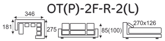 Sedací souprava EXCELENT OT(P)-2F-R-2(L) - vzorník sk. IV - 6
