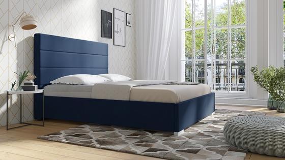 Čalouněná postel Slim 11 s dřevěným roštem  - 7