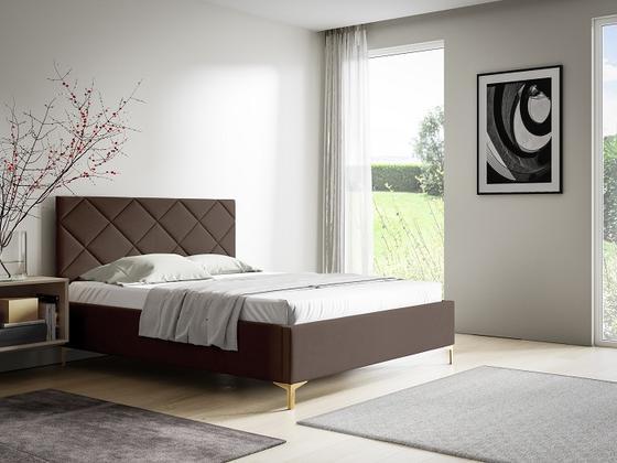 Čalouněná postel Slim 33 s dřevěným roštem  - 7