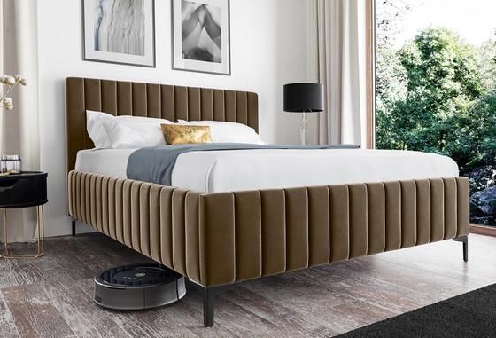 Čalouněná postel Slim 24 s dřevěným roštem  - 7