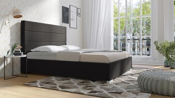 Čalouněná postel Slim 11 s dřevěným roštem  - 8