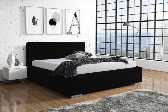 Čalouněná postel Slim 12 s dřevěným roštem  - 8