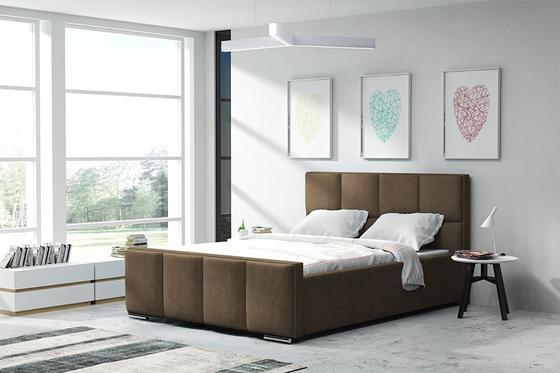 Čalouněná postel Standard 13 s dřevěným roštem  - 8