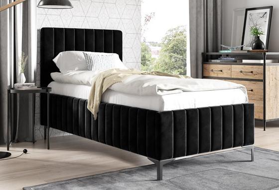 Čalouněná postel Slim 24 s dřevěným roštem  - 8