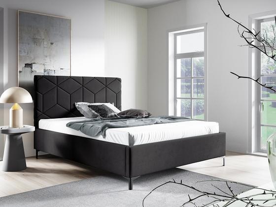 Čalouněná postel Slim 35 s dřevěným roštem  - 9