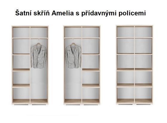 Šatní skříň Amelia, 90 cm  - 9