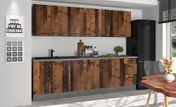 Kuchyně OLDSTYLE antracit, old style wood